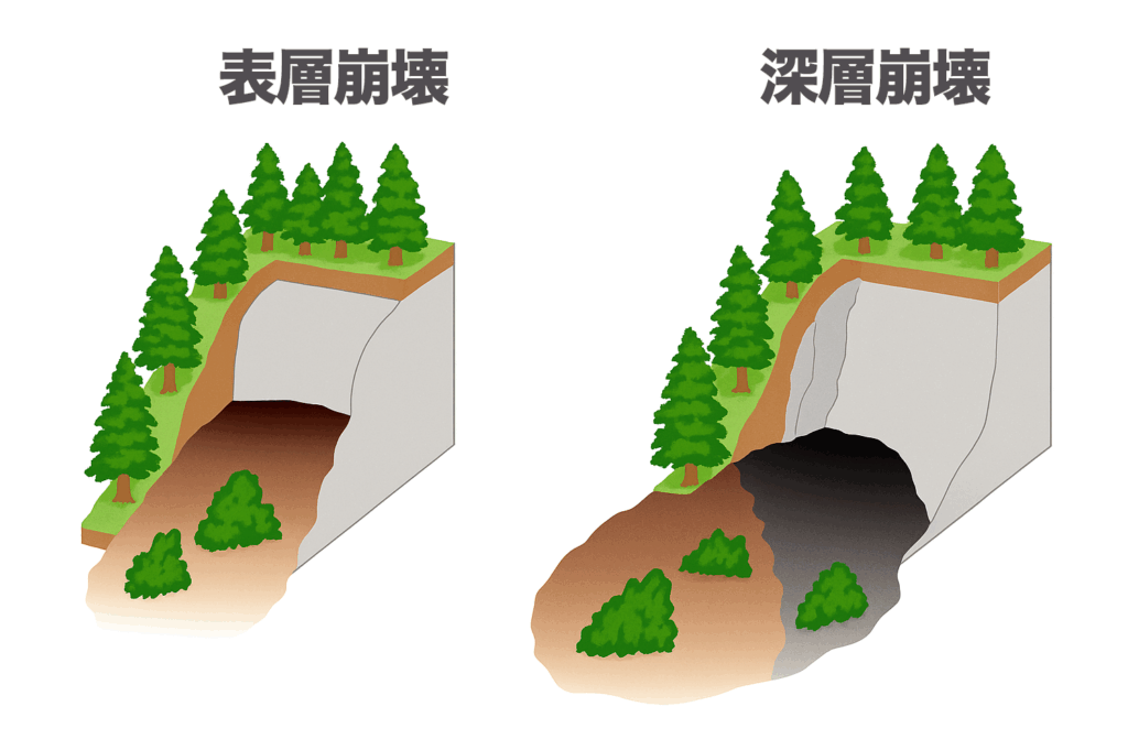 表層崩壊と深層崩壊